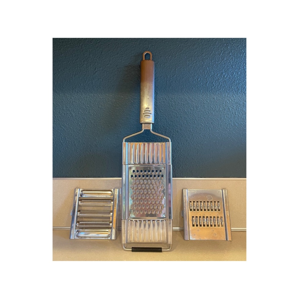 3 in 1 Multi-Purpose Stainless Steel Hand-held Vegetable Slicer-Grater-Shredder